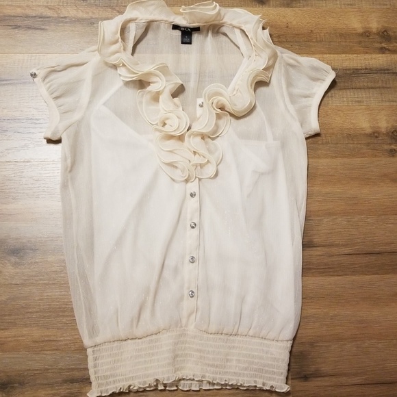 BCX Tops - BCX Super cute ruffle dressy blouse